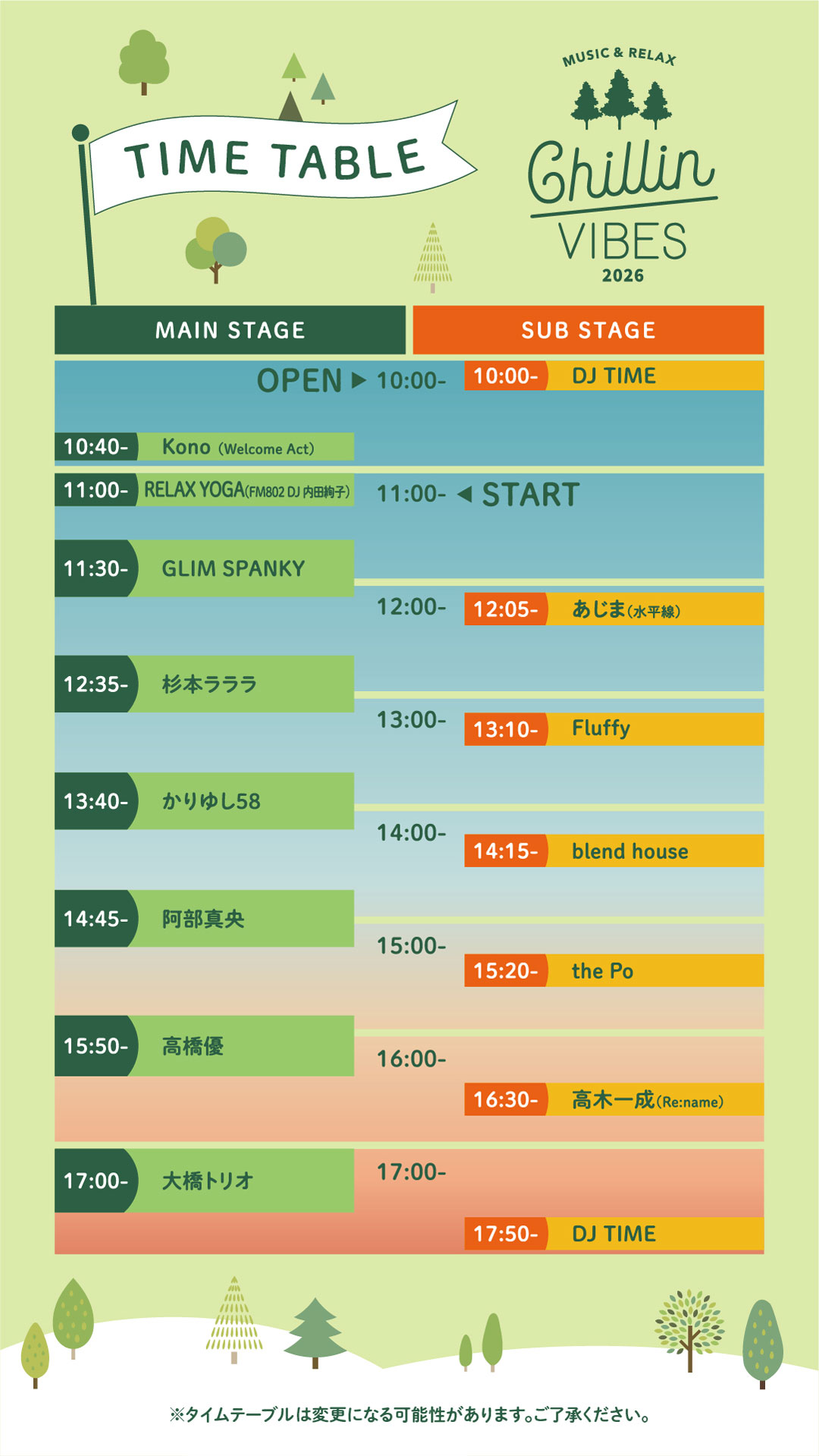 TIME TABLE